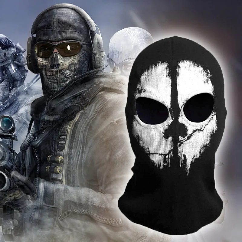 

Мотоциклетная маска-Балаклава CS GO Mayitr с изображением Призрачного черепа на Хэллоуин, маска на все лицо для игры, защита для косплея