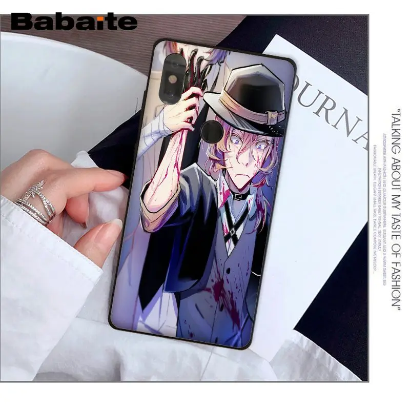 Babaite anime bungou stray dogs Dazai Osamu Phone Cover for Xiaomi MI MIX 2 2S MAX2 MAX3 6 8 8SE 9 9se Note 2 3 Redmi 5 plus
