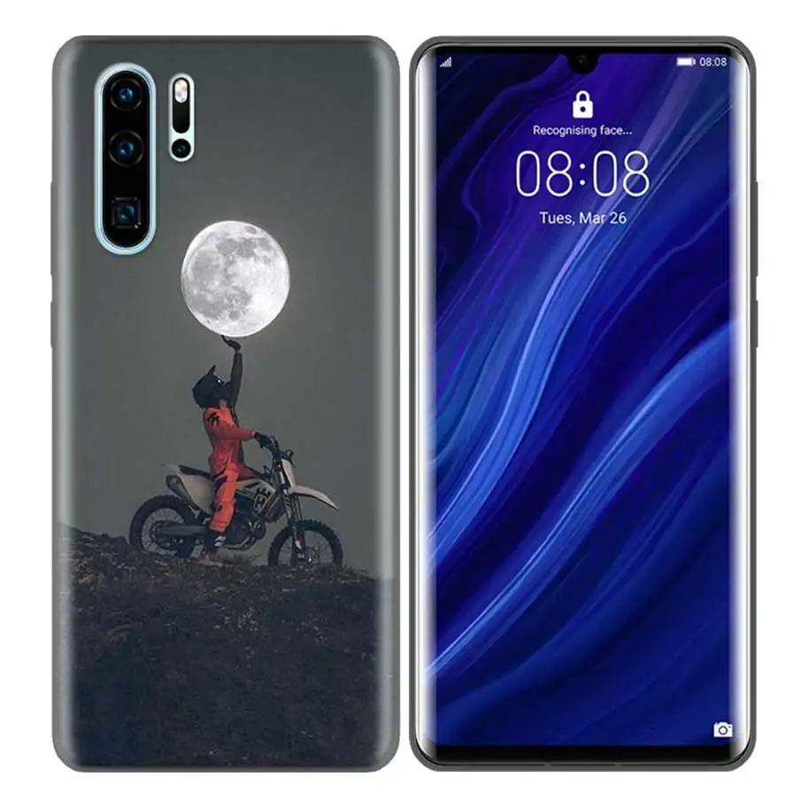 Черный силиконовый чехол для huawei P30 P20 P10 mate 30 20 10 Lite Pro Coque сумки Обложка Capas Back moto внедорожный мотоцикл Спорт - Цвет: SX-006