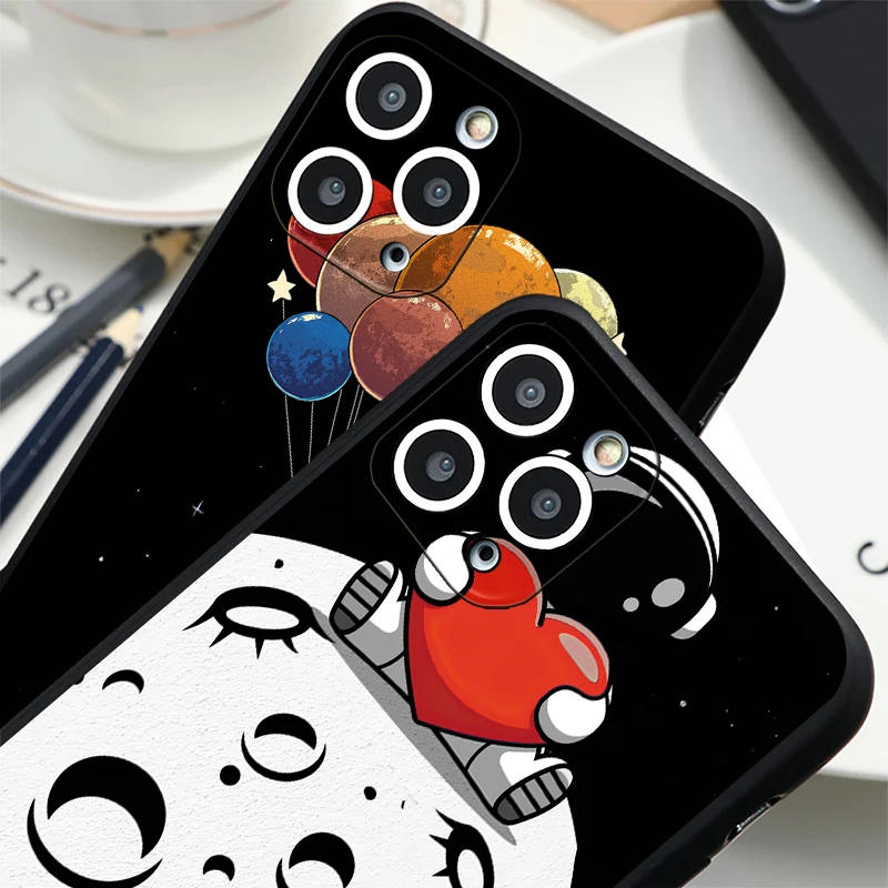 Чехол с космосом астронавтом для Huawei P30 P20 P10 Mate 20 10 Pro P Smart 2019 2021 Honor Lite 9X чехол Луной