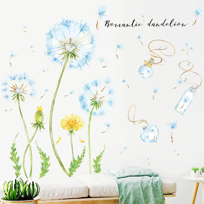 Настенные наклейки растения серии Одуванчик милые Наклейки для декора стен