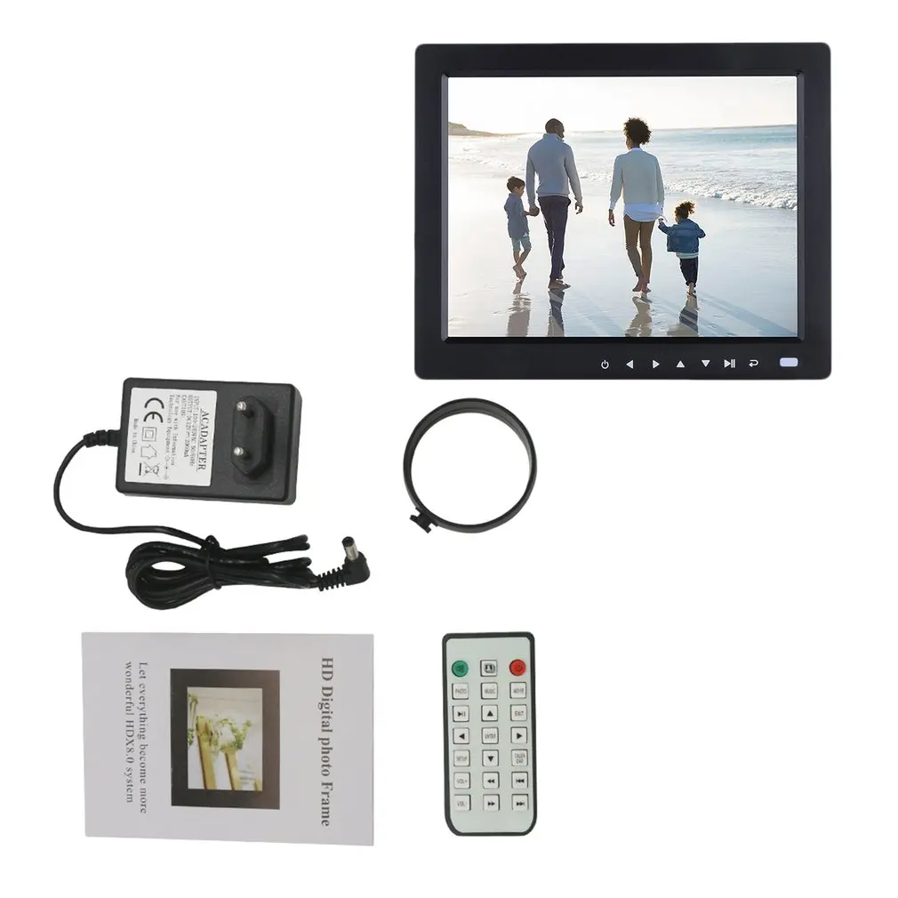 10 ''HD TFT LCD Цифровая фотография фото слайд шоу альбом рамка будильник