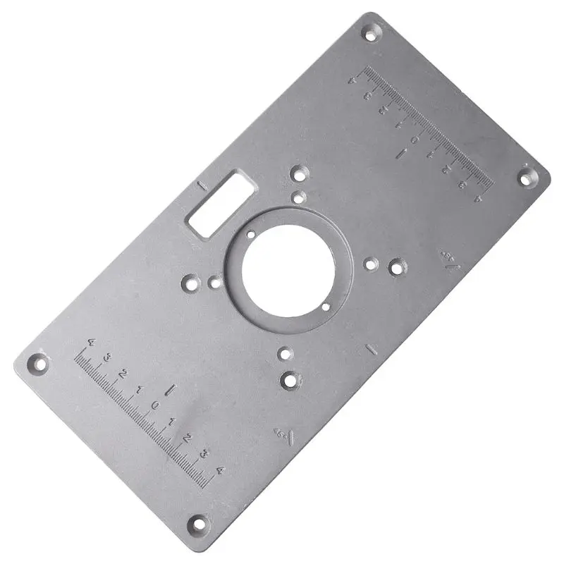 

700C Aluminum Router Table Insert Plate + 4 Rings Screws For Woodworking Benches