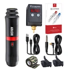 Набор для тату-машинки для начинающих, вращающаяся машинка для татуировок, перезаряжаемый аккумулятор, набор инструментов для макияжа