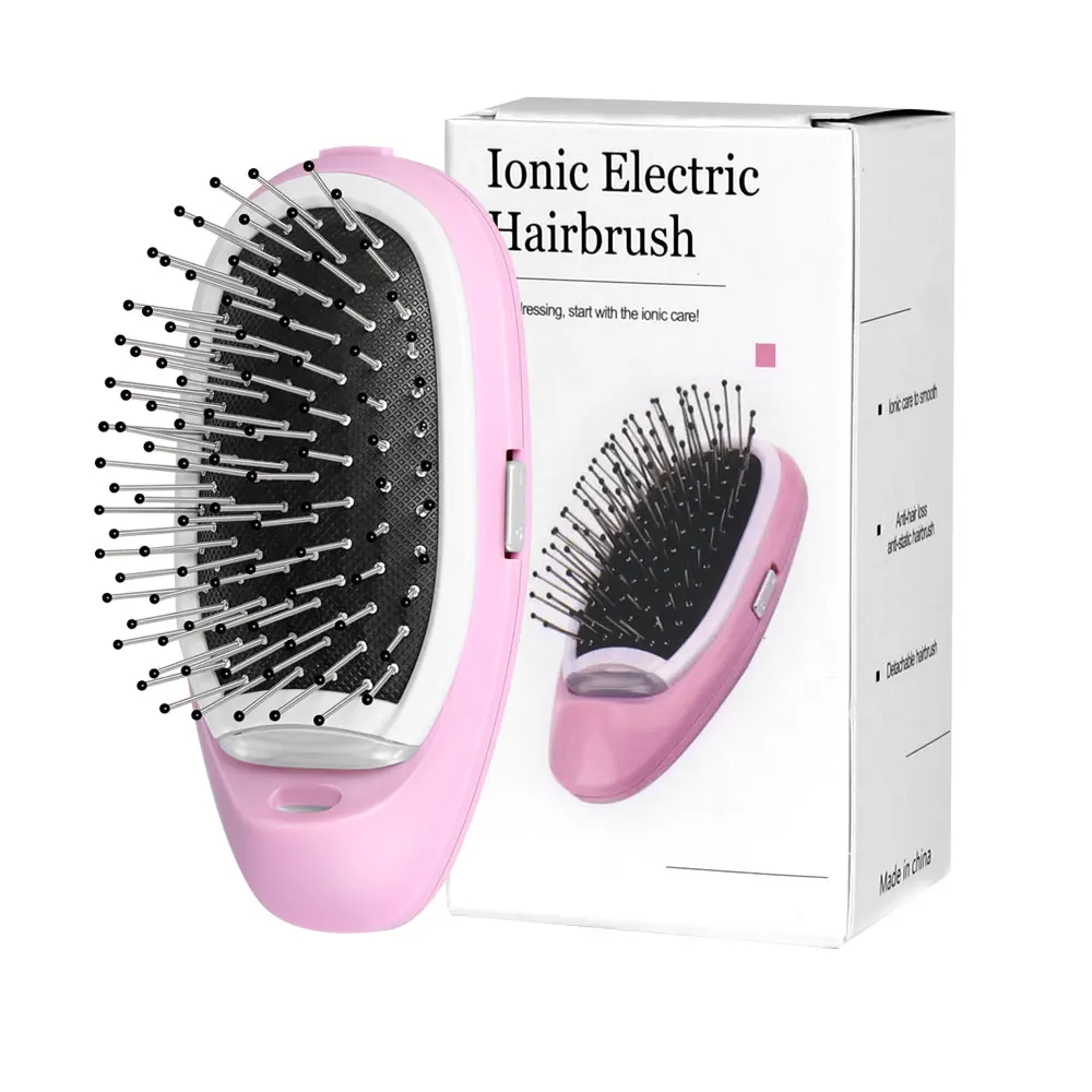 

Electric Anti Klit Negative Ionic Hairbrush Women Detangler Scalp Massage Hair Brush Comb Frizz-free Hair Haarborstel Anti Klit