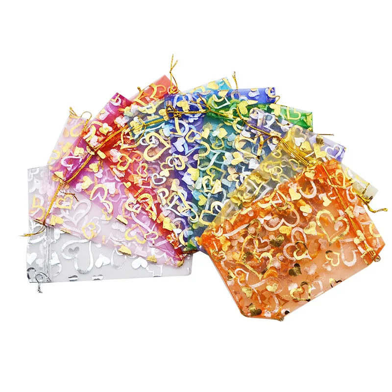 

20PCS 7x9 9x12 11x16 13x18 15x20cm Gift Pouches Bag Organza Bags Jewelry Candy Packaging Bags Wedding Party Decoration