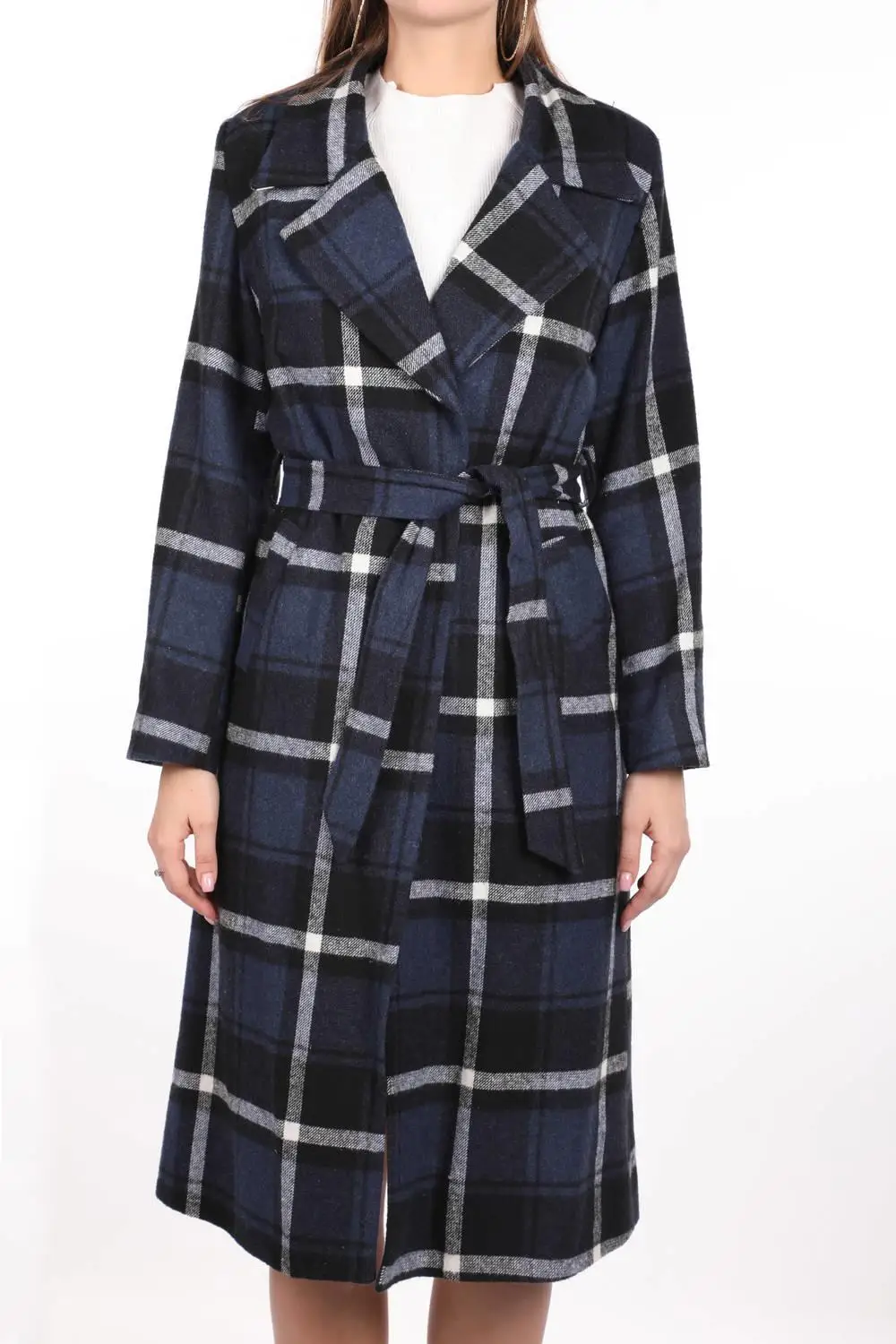 

Markapia Stamp Womens Checkered Coat