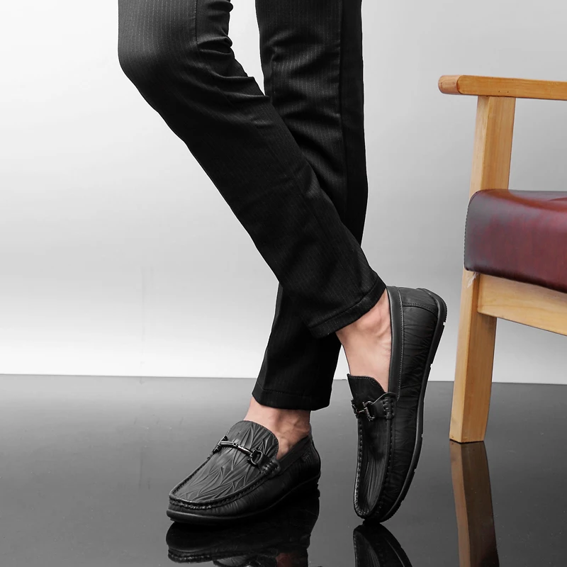 Туфли мужские классические брендовые простые легкие для делового образа черные