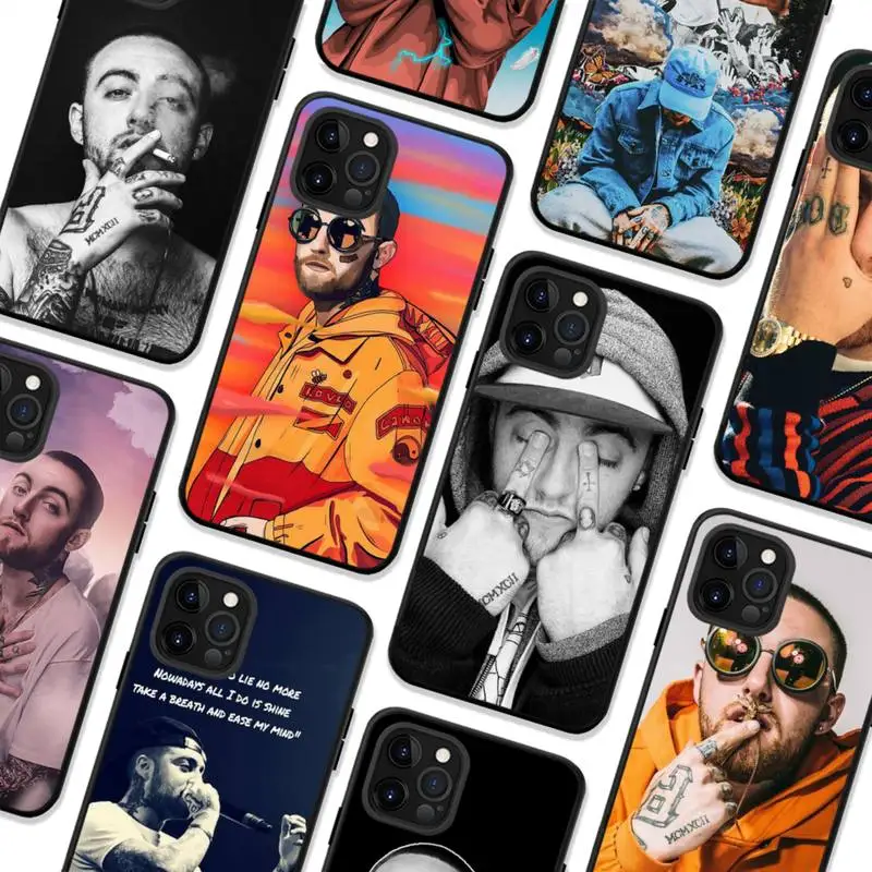 

Rapper Hip Hop RIP Mac Miller Phone Case For iPhone 13 11 8 7 6 6S Plus X XS MAX 5 5S SE 2020 XR 11 pro DIY Funda