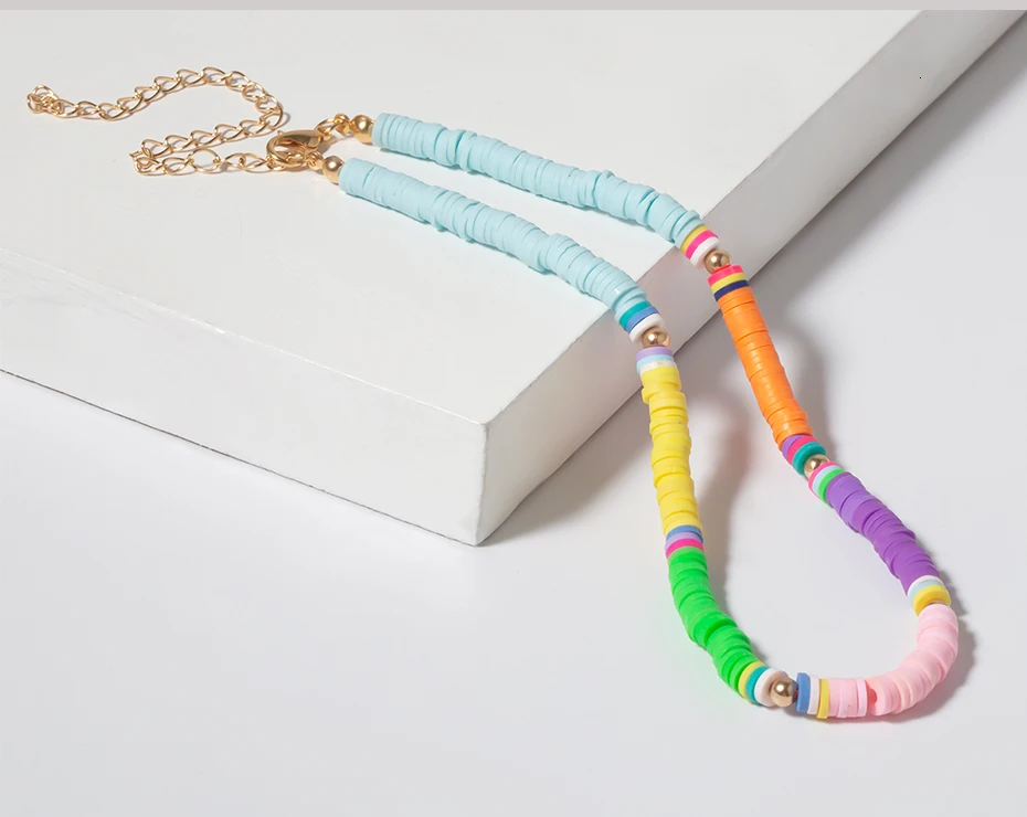 SHIXIN Boho цветное колье-чокер для женщин модное Радужное корейское ожерелье этническое украшение воротника на шею колье