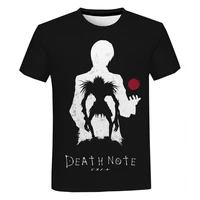 2021 summer hot sale death note 3d print t shirt mens casual fashion short sleeve horror nim harajuku street men and women