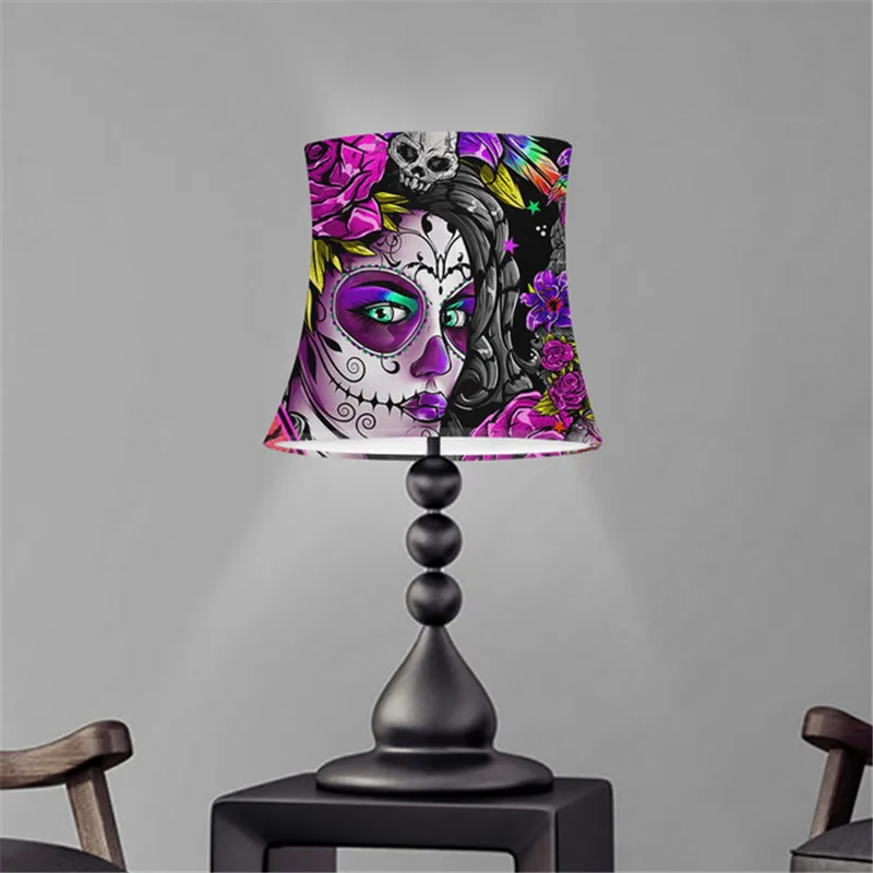 

The Day of Death Skull Pattern Nordic Style Lampshade Lighting Accessories Table Floor Bedroom Lamp Covers Washable Art Decor