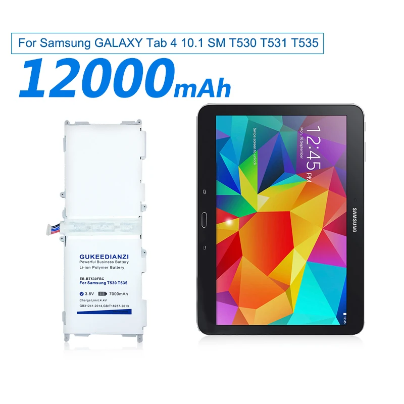 12000 мАч EB-BT530FBC батарея для планшета samsung GALAXY Tab 4 SM T530 T531 T535 литий-ионная литий-полимерная батарея