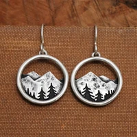 new fashion round valley series retro personality lady pendant earrings for girlfriend party jewelry accessories gift