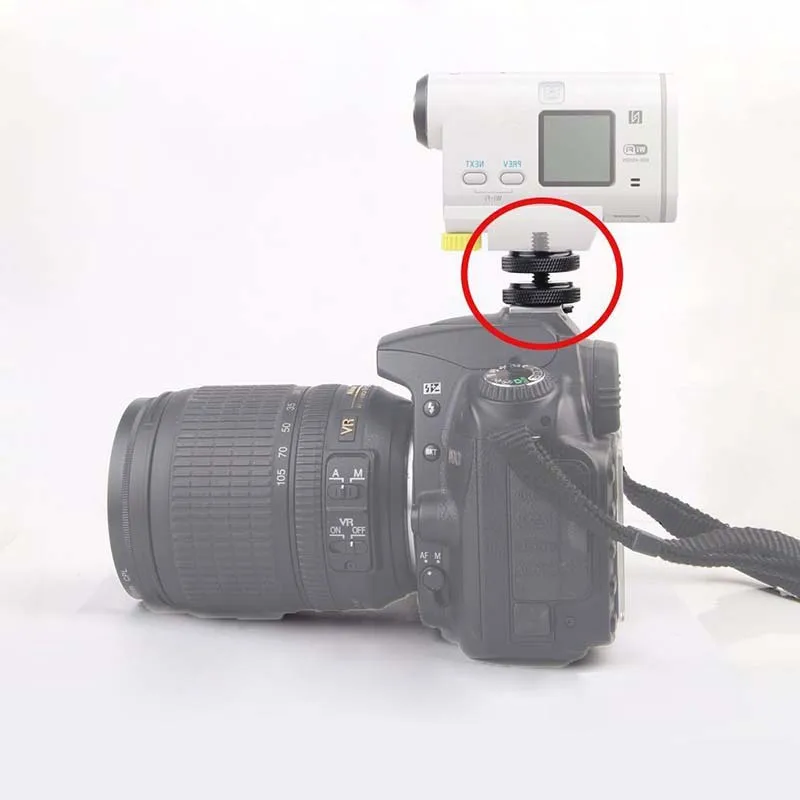 Pro 1/4 &quotдвойной гайки винт с резьбой для крепления на штативе черный вспышки