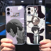 anime bungou stray dogs phone case transparent soft for iphone 5 5s 5c se 6 6s 7 8 11 12 plus mini x xs xr pro max