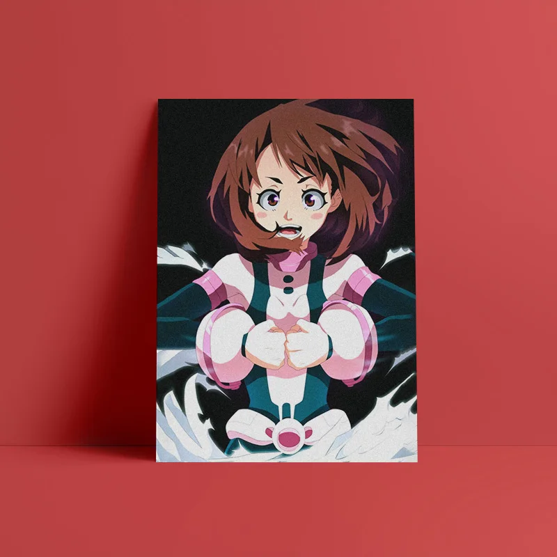 Художественный плакат Uravity Ochaco Uraraka Boku no Hero academic украшение на холсте печать для