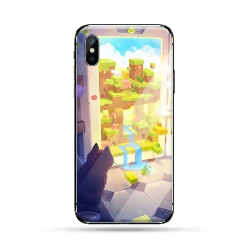 

Sandbox game Mini World Phone Case Tempered glass For iphone 5C 6 6S 7 8 plus X XS XR 11 PRO MAX