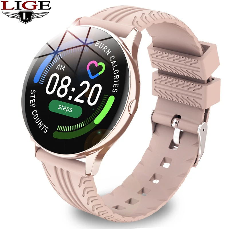 

Смарт-часы LIGE мужские и мужские водонепроницаемые с Bluetooth и коробкой