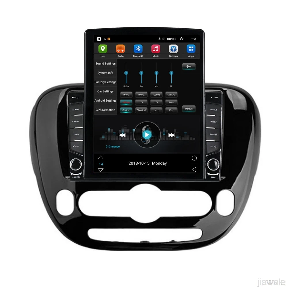 

9.7" octa core tesla style vertical screen Android 10 Car GPS radio Navigation for Kia Soul 2014-2017