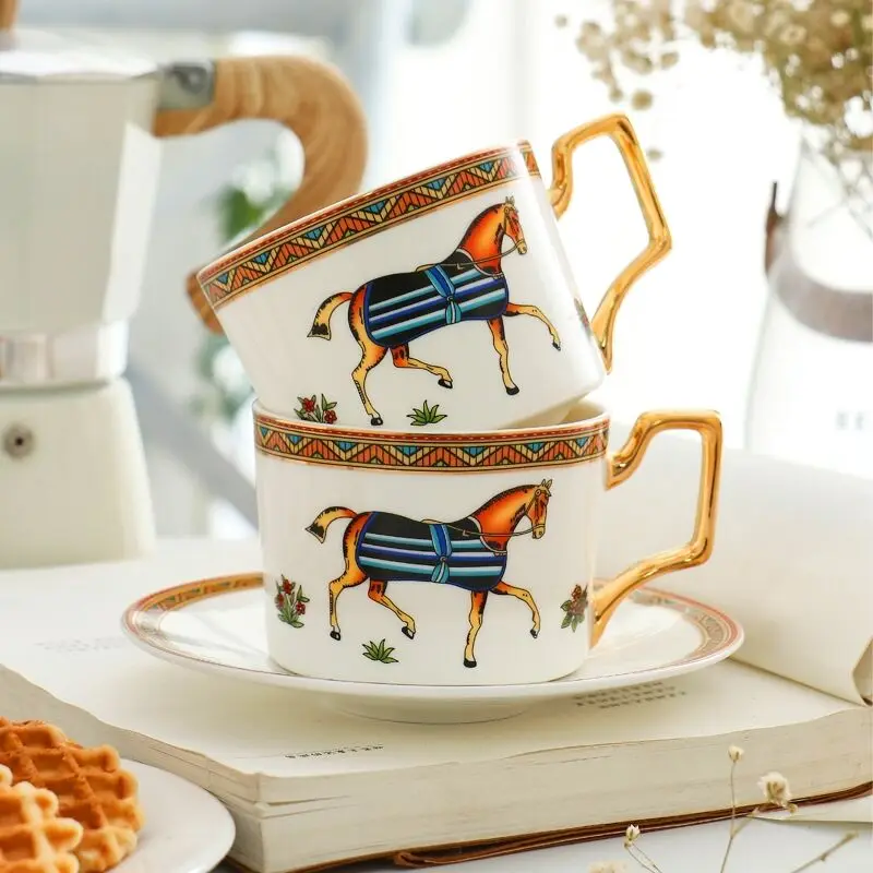 Кофейная чашка Винтажный дизайн фарфоровый чайный набор фарфоровые чашки и