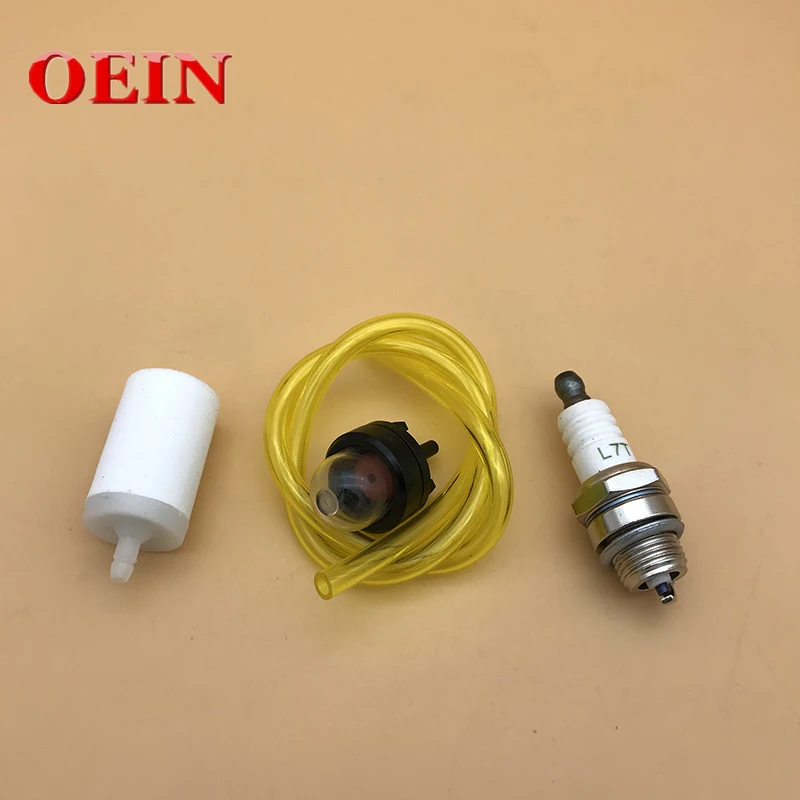 

600mm Fuel Hose Line Filter Spark Plug L7T Kit For HUSQVARNA 350 345 340 346 XP 334 335 338 339 Chainsaw Parts
