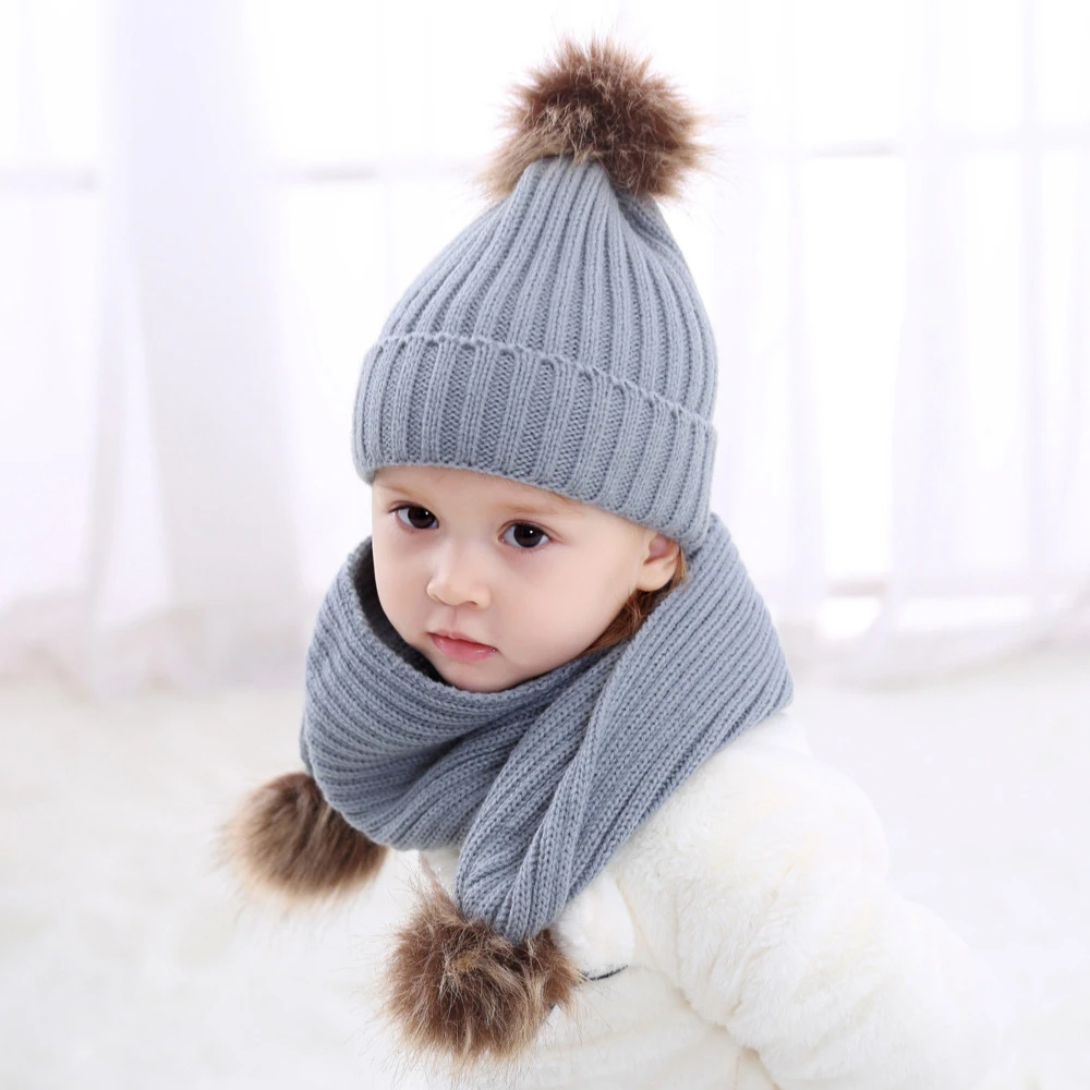 Шапка-бини с ушками для младенцев маленьких мальчиков и девочек зимняя теплая