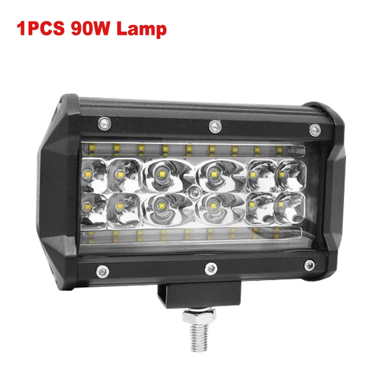 1Pcs 90W Lamp Nlpearl 2x автомобиль светильник Ассамблея 4 ряда 5 дюймов 90 Вт прожектор светодиодный Подсветка внедорожный светильник бар светодиодный туман светильник для грузовиков Джип отражатели ATV 12В - Цвет: 1Pcs 90W Lamp