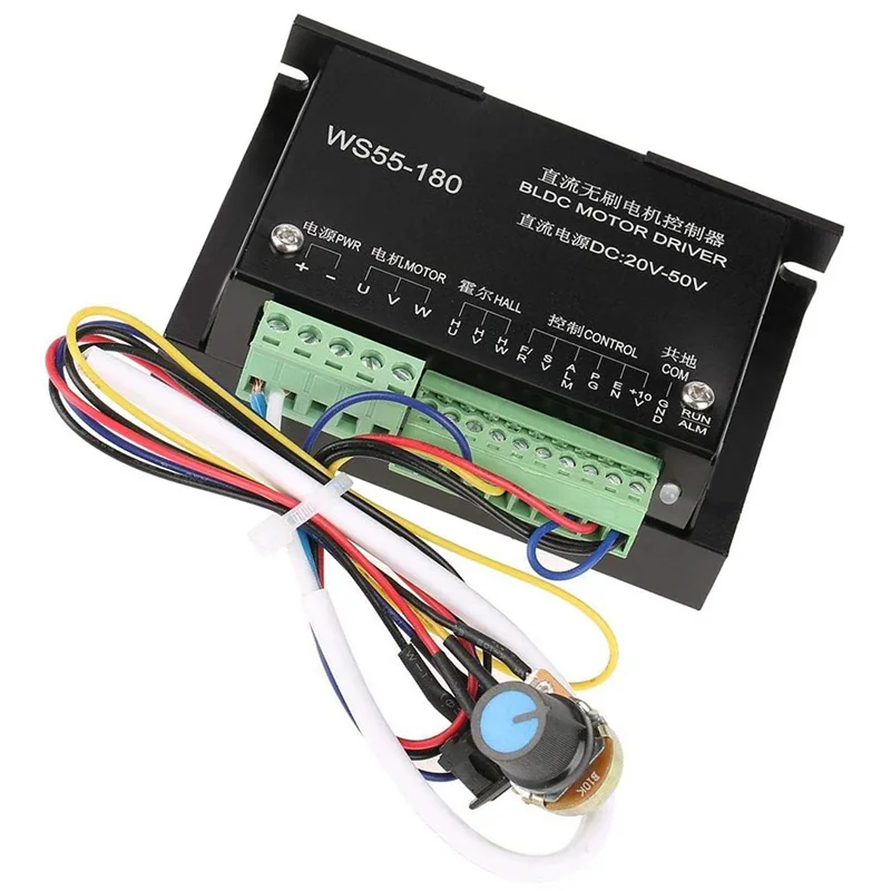 WS55-180 драйвер двигателя постоянного тока 20 V-с алюминиевой крышкой 50В ЧПУ