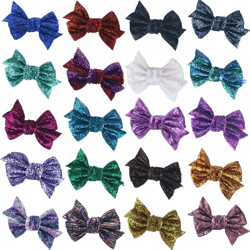 

2Pcs Girls Sequin Bowknot Hairpins Girl Bow Hair Clips Kids Glitter Barrettes Fashion Solid Color Hairgrips Accessories Gifts