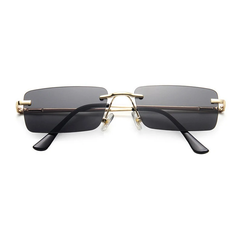

Rectangle Sunglasses Women New Luxury Brand Designer Rimless Small Frame Sun Glasses Shades Vintage Dames Eyewear Oculos De Sol