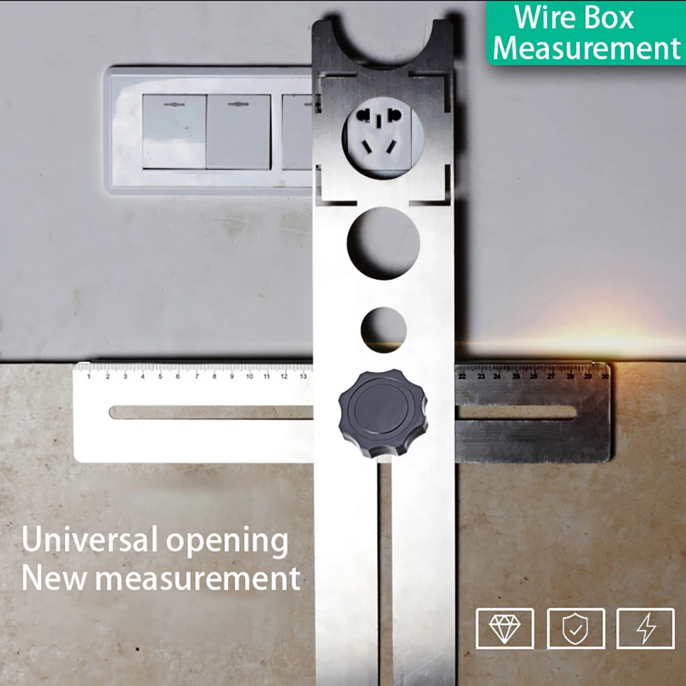 Durable Measuring Accurate Stainless Steel DIY Portable Ceramic Tile Hole Jig Punch Locator Universal Drill Guide | Инструменты