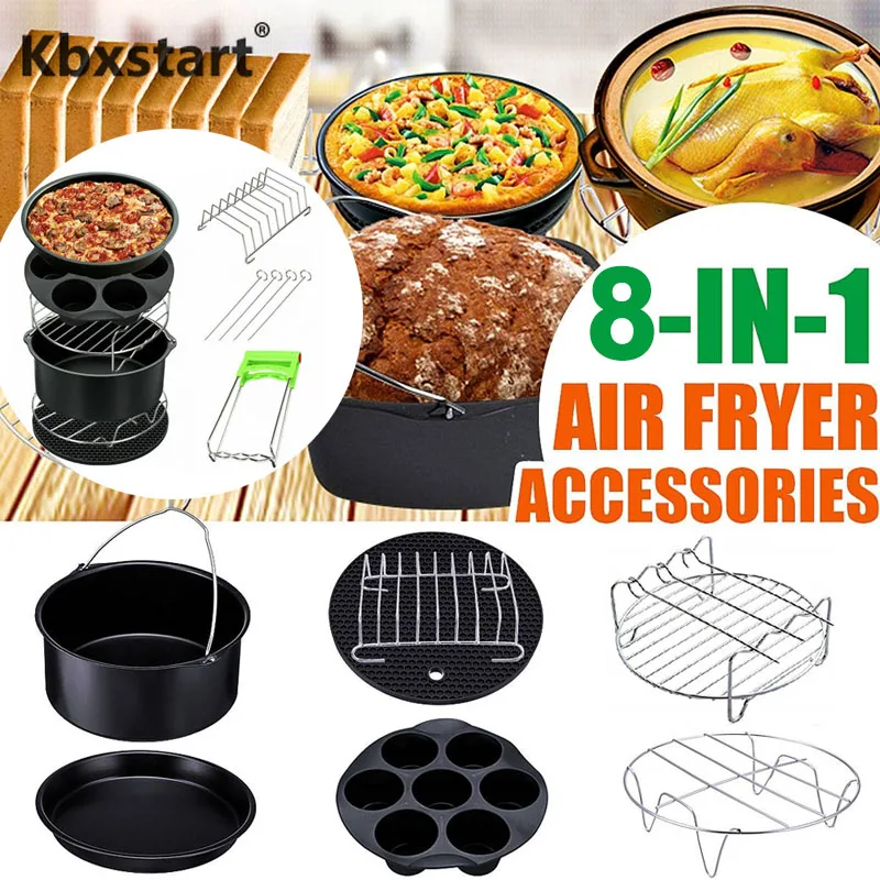 

9 дюймов 8 шт./компл. friteuse electrique Phillips аэрофритюрница для приготовления блюд без аксессуары набор чипов сковорода Для Выпечки Пиццы фритюрниц...
