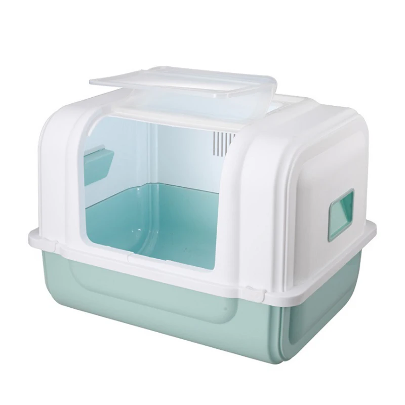 Большой контейнер для кошачьего туалета Вместительный бокс с песком домашних
