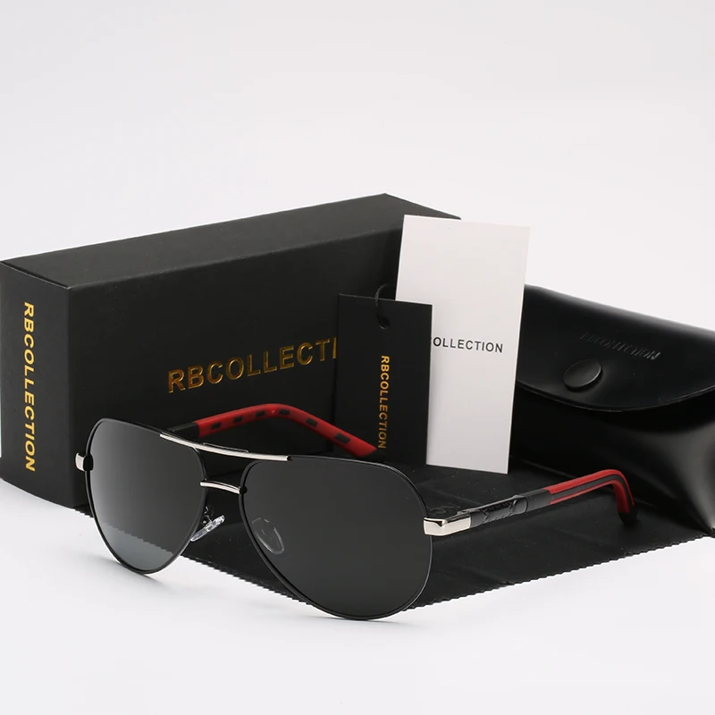 HD поляризованные солнцезащитные очки мужские Брендовые для вождения Большие