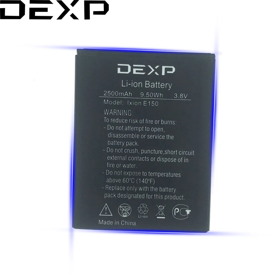 DEXP 100% оригинал E150 2500mAh батарея для Ixion Soul мобильный телефон в наличии Новый