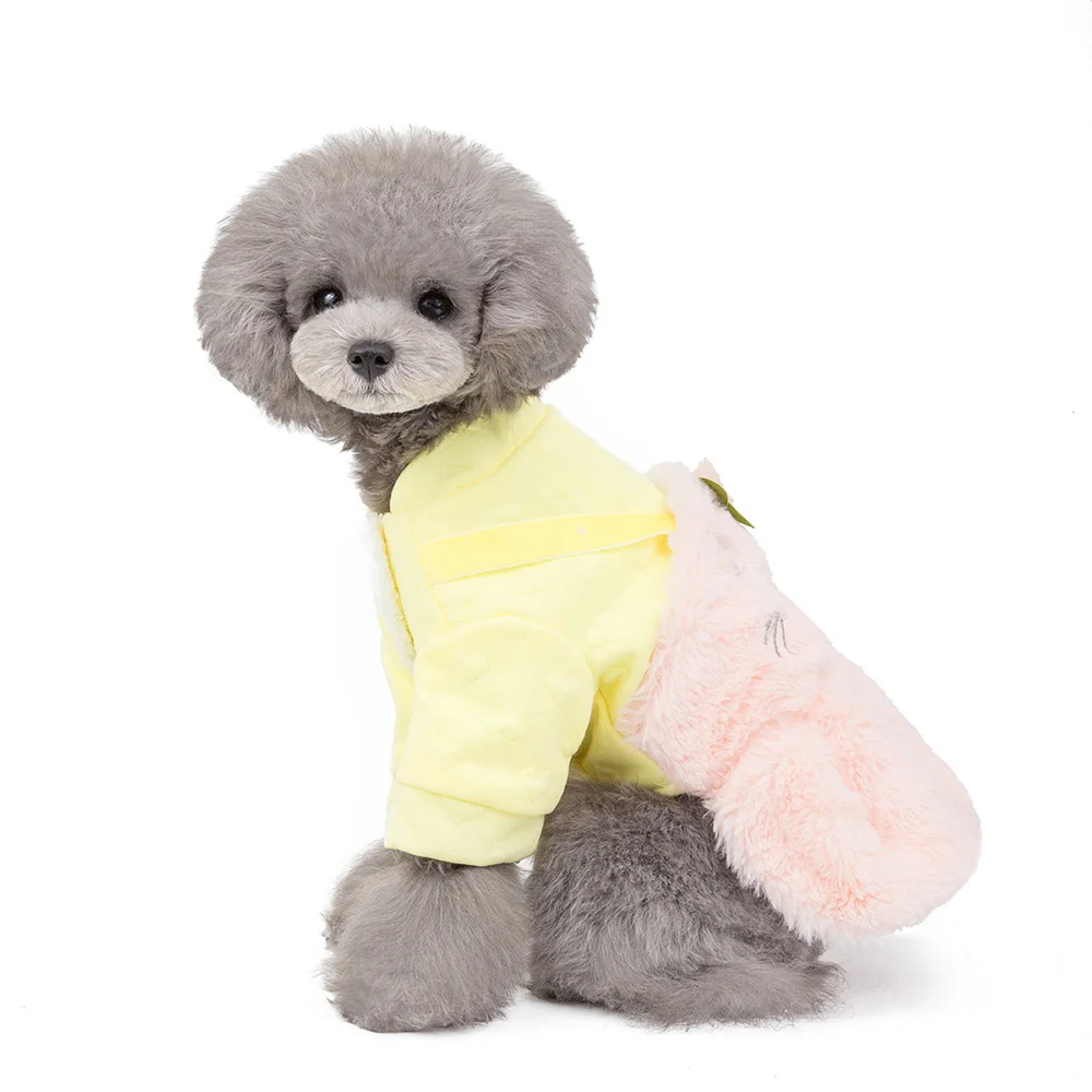 1 шт. Домашний питомец собака одежда зима теплая платье с шляпой рубашка