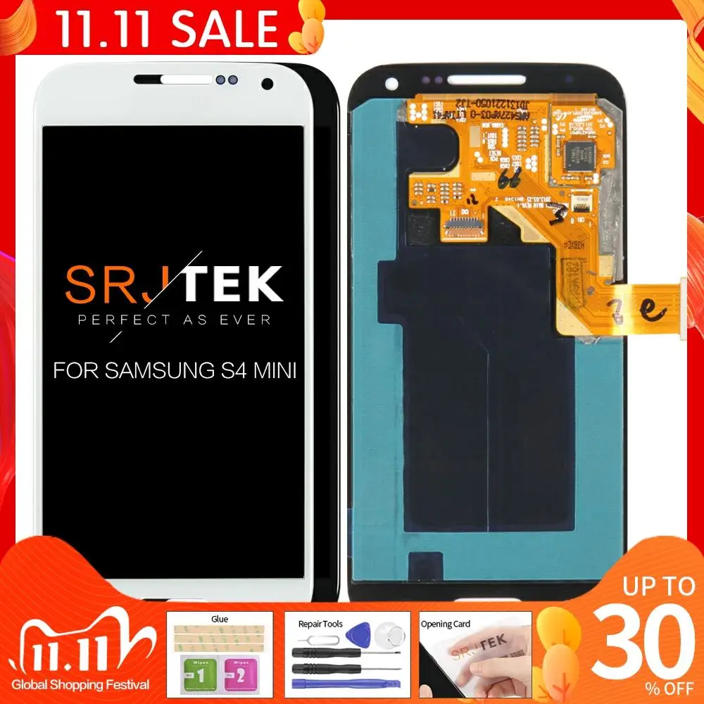 Гарантийный ЖК дисплей для Samsung Galaxy S4 Mini I9190 i9192 i9195 с сенсорным дигитайзером и