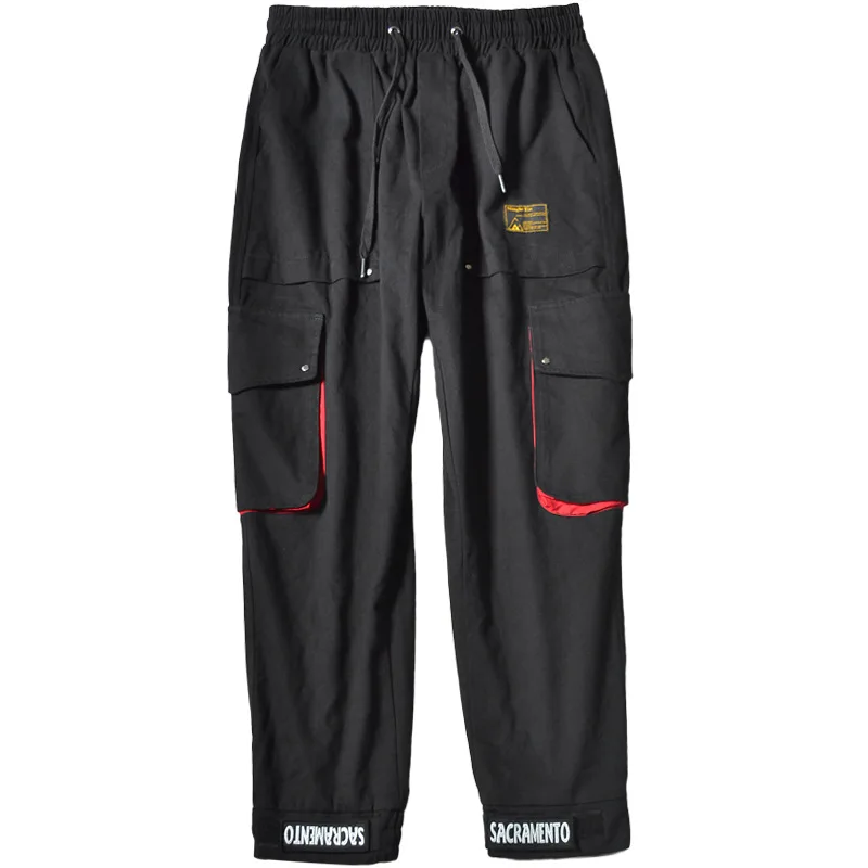 

Black Pencil Pants Men Fashion Streetwear Joggers Hip Hop Casual Trousers Male Dancing Pant Camo