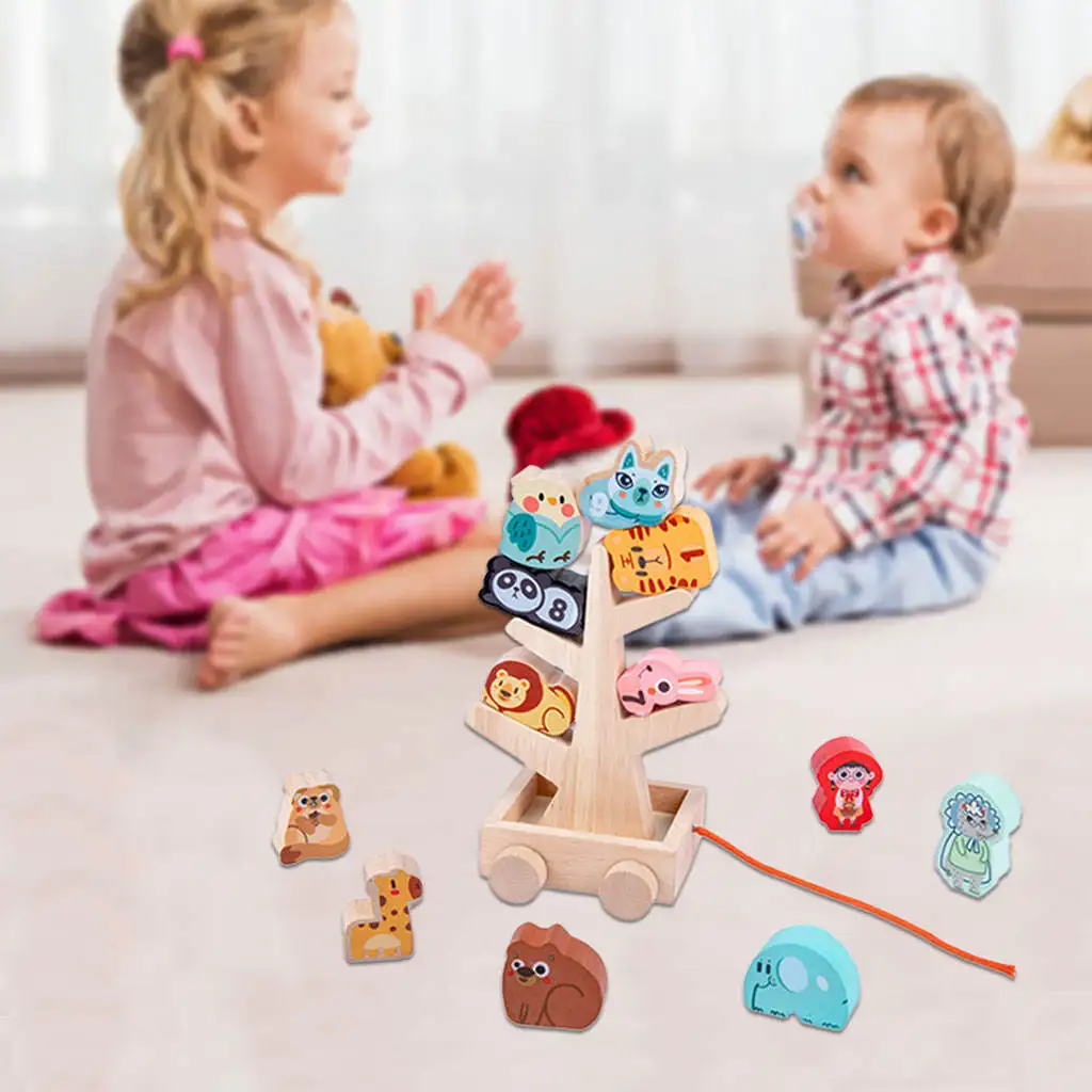 

Wooden Balance Game Toy Building Block Sensory Puzzles Toy Game Teaching Aid