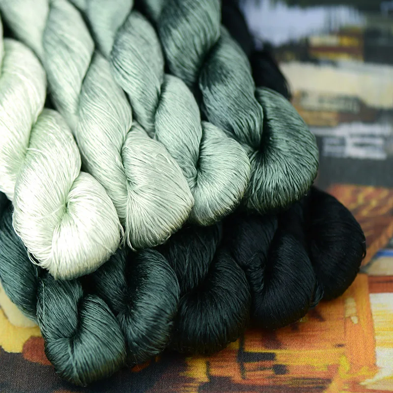 1 шт./400 м шелковая нить для вышивки/100% Шелковая нить/ручная вышивка