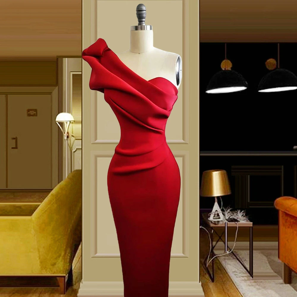 

YILIBER Evening dresses 2021 vintage vlack pearls long sleeves evening gowns beading prom dresses for women short dresses