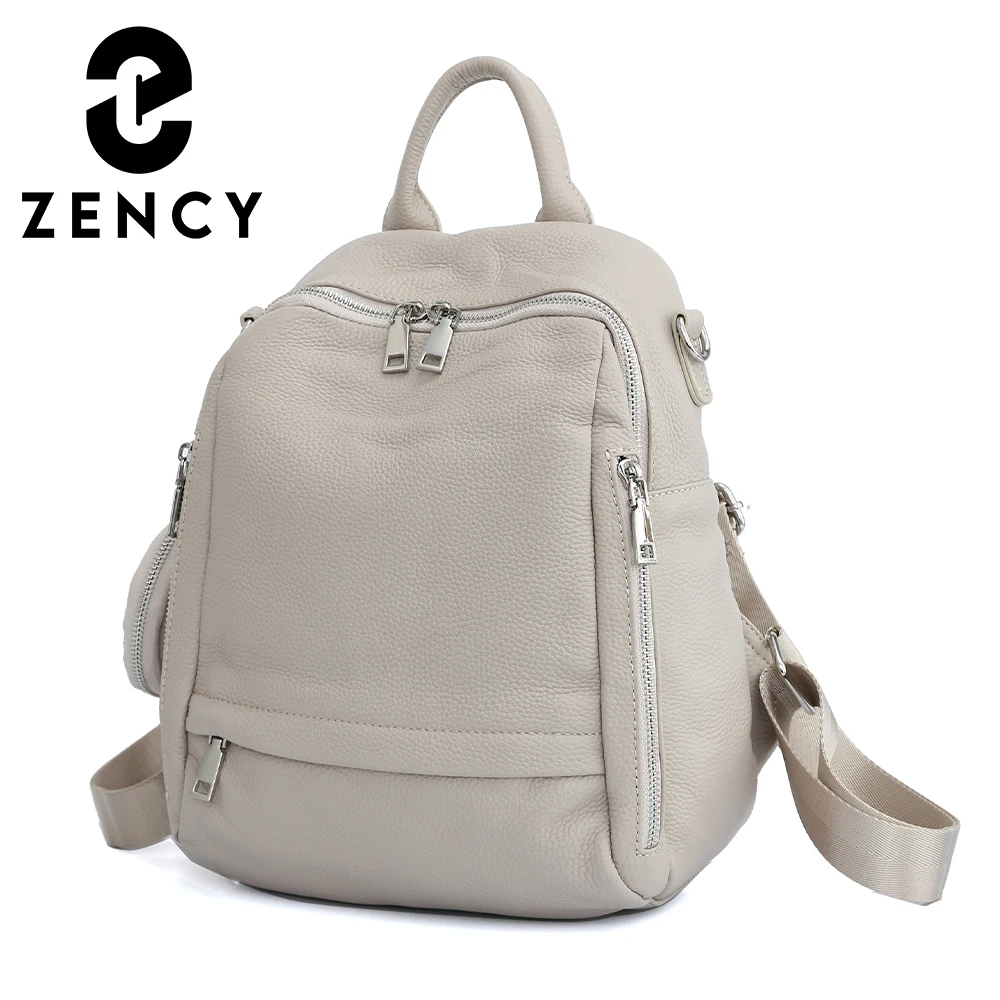 

Zency женский рюкзак из натуральной кожи, школьная сумка высокого качества для путешествий, женская сумка через плечо, сумка для путешествий