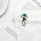 Креативная забавная эмалированная брошь в виде инопланетянина, НЛО, космического корабля, булавка в виде белого кота, значок из сплава, аксессуары для одежды, сумок, ювелирные изделия, подарки для детей