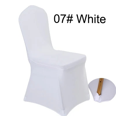 White Flat Bottom 2 Упаковка из 50 или 100 универсальные белые эластичные чехлы на стулья из полиэстера и спандекса и лайкры для свадьбы для вечеринки банкета мероприятия украшения отеля - Цвет: White Flat Bottom 2