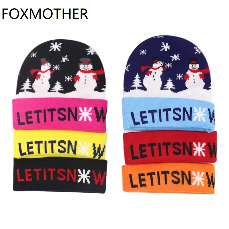 FOXMOTHER новинка модная детская одежда Детский черный розовый "Снеговик" LET IT в