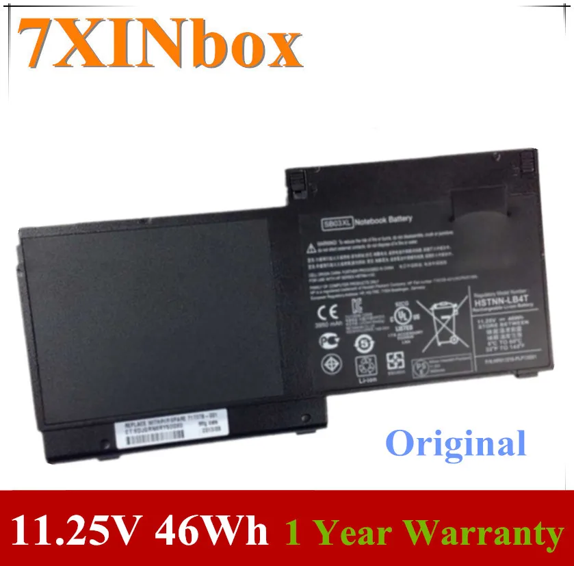 Аккумулятор для ноутбука 7XINbox 11 25 в 46 Вт/ч SB03XL HP EliteBook 820 G1 716726 1C1 421 E7U25ET F6B38PA HSTNN LB4T