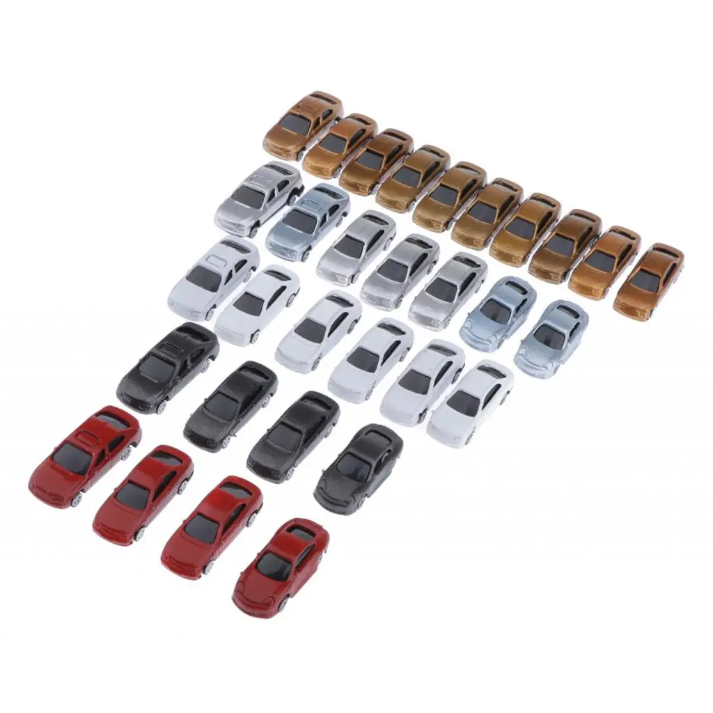 

30pcs Miniature 1: 150 Model Car Miniature Pull-Out Car Landscape Layout