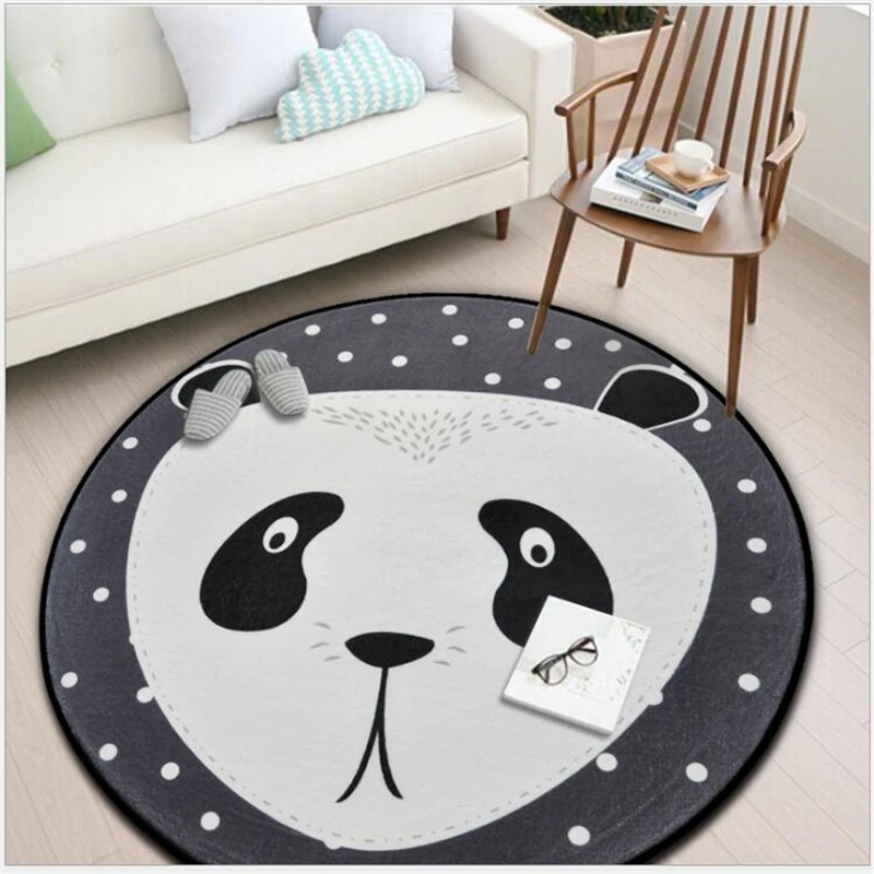 Воздушный поцелуй Мультяшные животные круглый ковер для гостиной медведь лиса