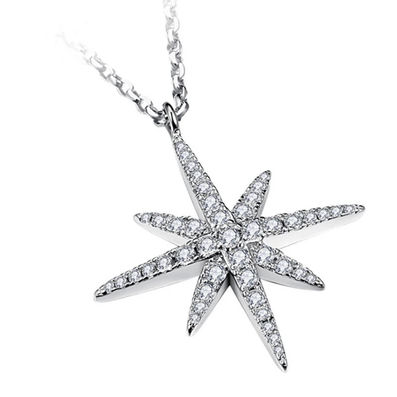 

2020 New Fashion Arrival Iced Out Octagon Star Zirconia Jewelry Choker Necklace For Women Female Pave Setting Statement Necklace